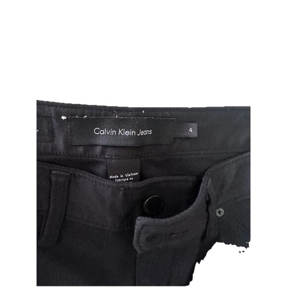 Calvin Klein Jeans Women's Black 27x27.5 Size 4 Good Condition Size 4 - Picture 2 of 7